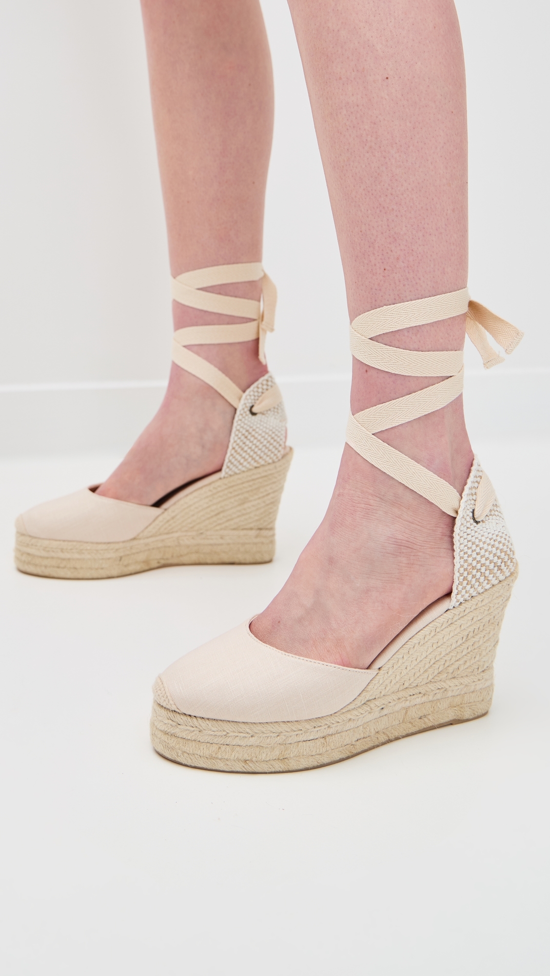 Platform Wedge Espadrilles Ivory