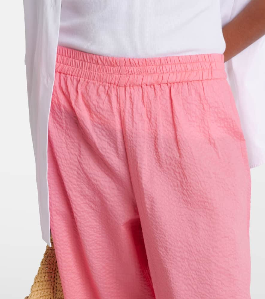 Mika high-rise cotton wide-leg pants