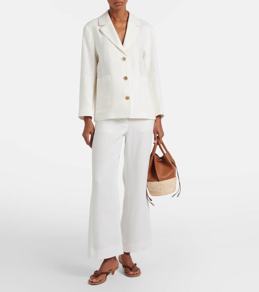 Amedea linen wide-leg pants