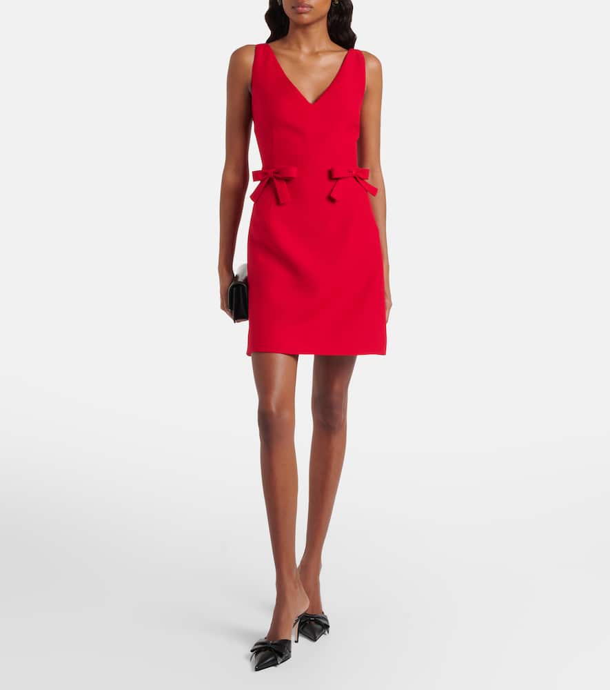 Crepe Couture bow-detail minidress