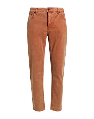 Man Jeans Orange Size 33 Cotton, Lyocell, Elastane