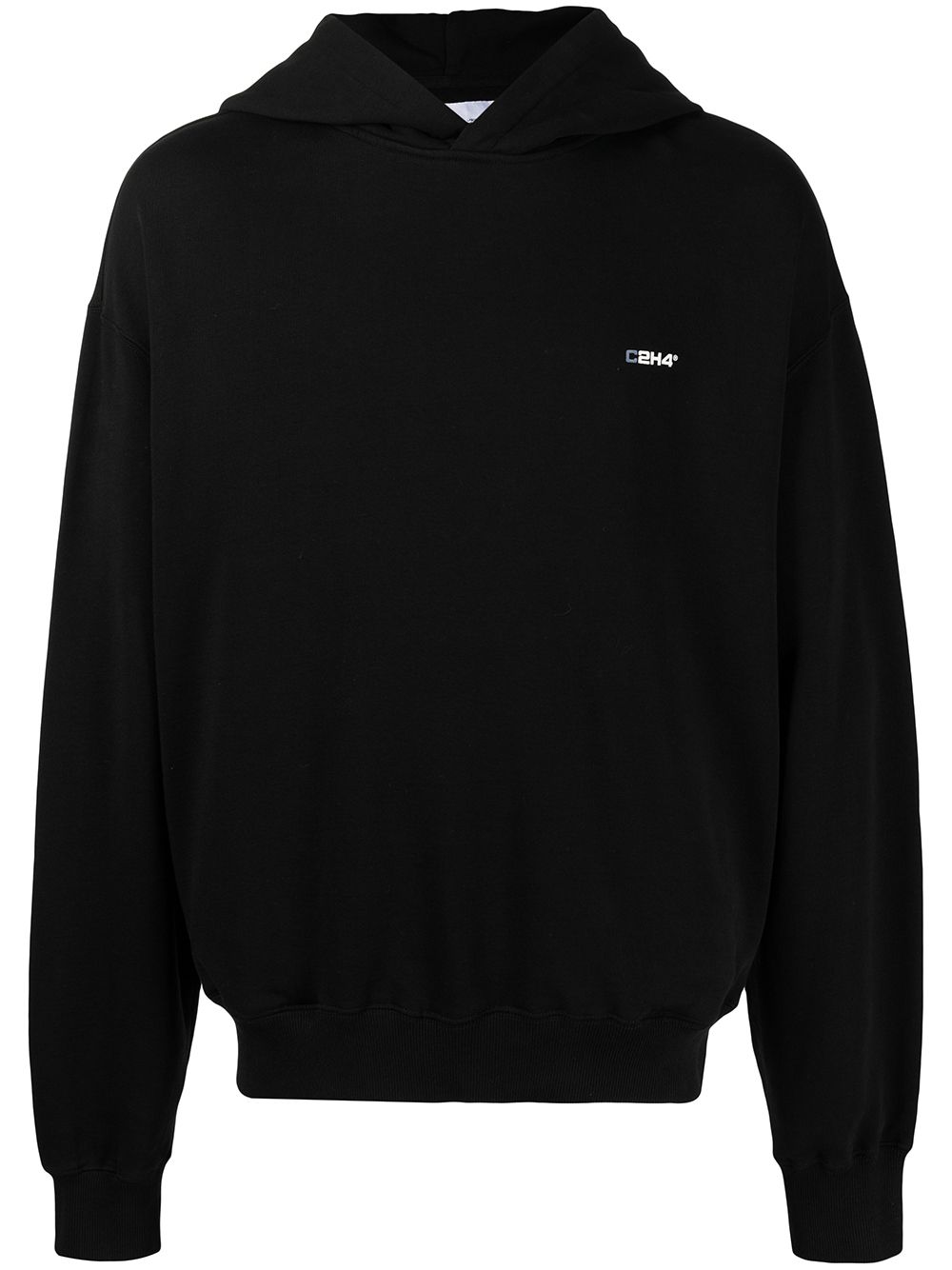Logo-print pullover hoodie - Black