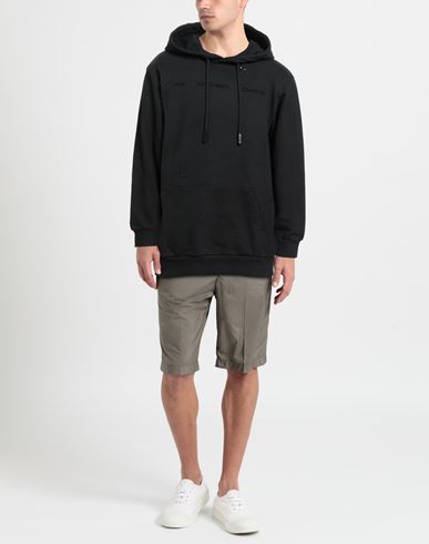 Man Sweatshirt Black Size L Cotton
