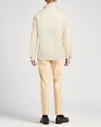 Man Jacket Cream Size L Virgin Wool