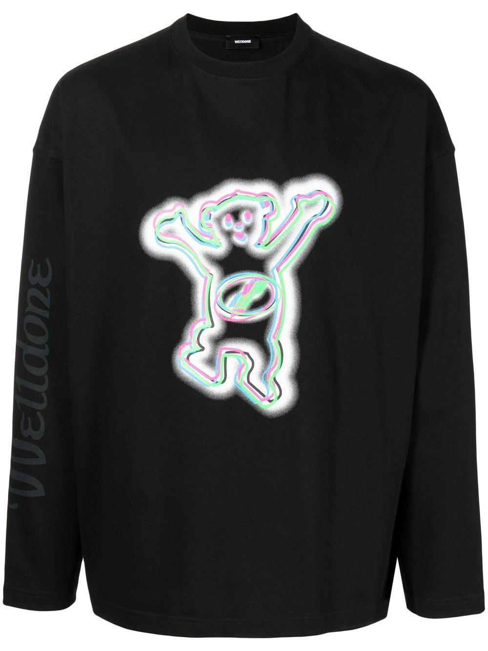 Graphic-print long-sleeve T-shirt - Black