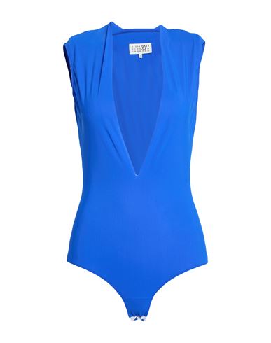 Woman Bodysuit Bright blue Size S Polyamide, Elastane