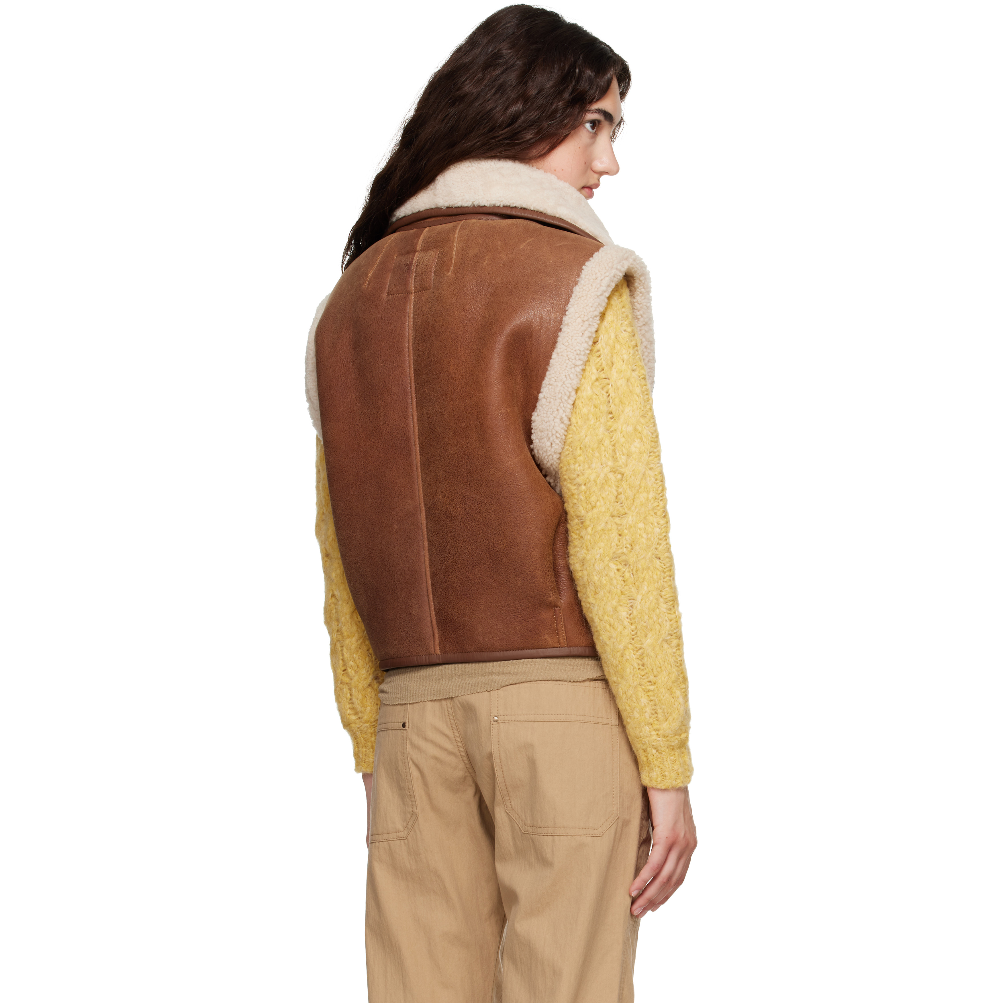 Brown Alime Shearling Vest