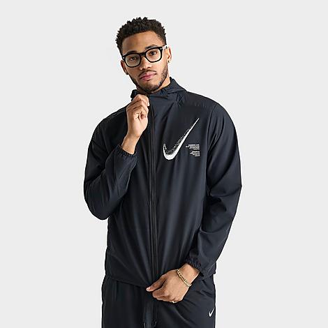Men's Dri-FIT Form Graphic Full-Zip Jacket in Black/Dark Smoke Grey