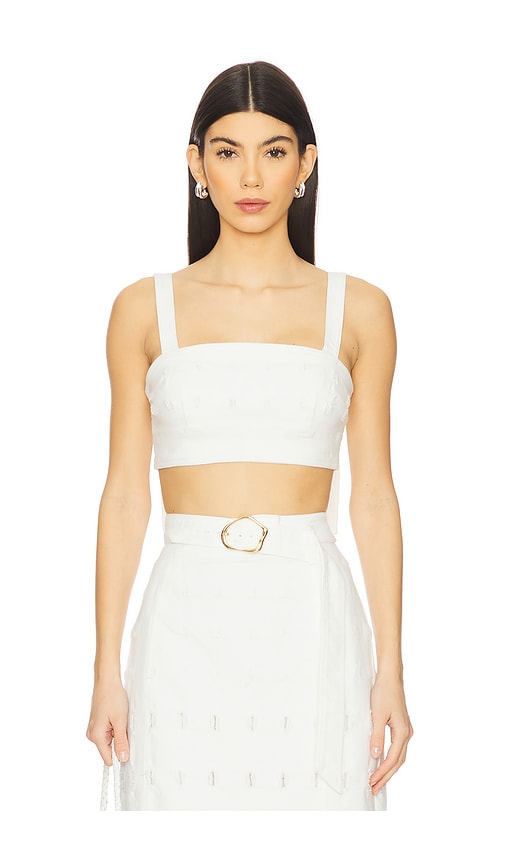 AMUR Gabi Textured Top in White.  8. Also in