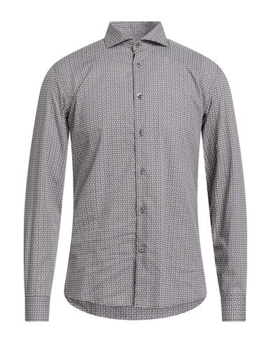 Man Shirt Brown Size 15 Cotton