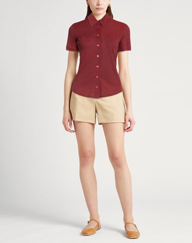 Woman Shirt Brick Size S Rayon, Polyamide