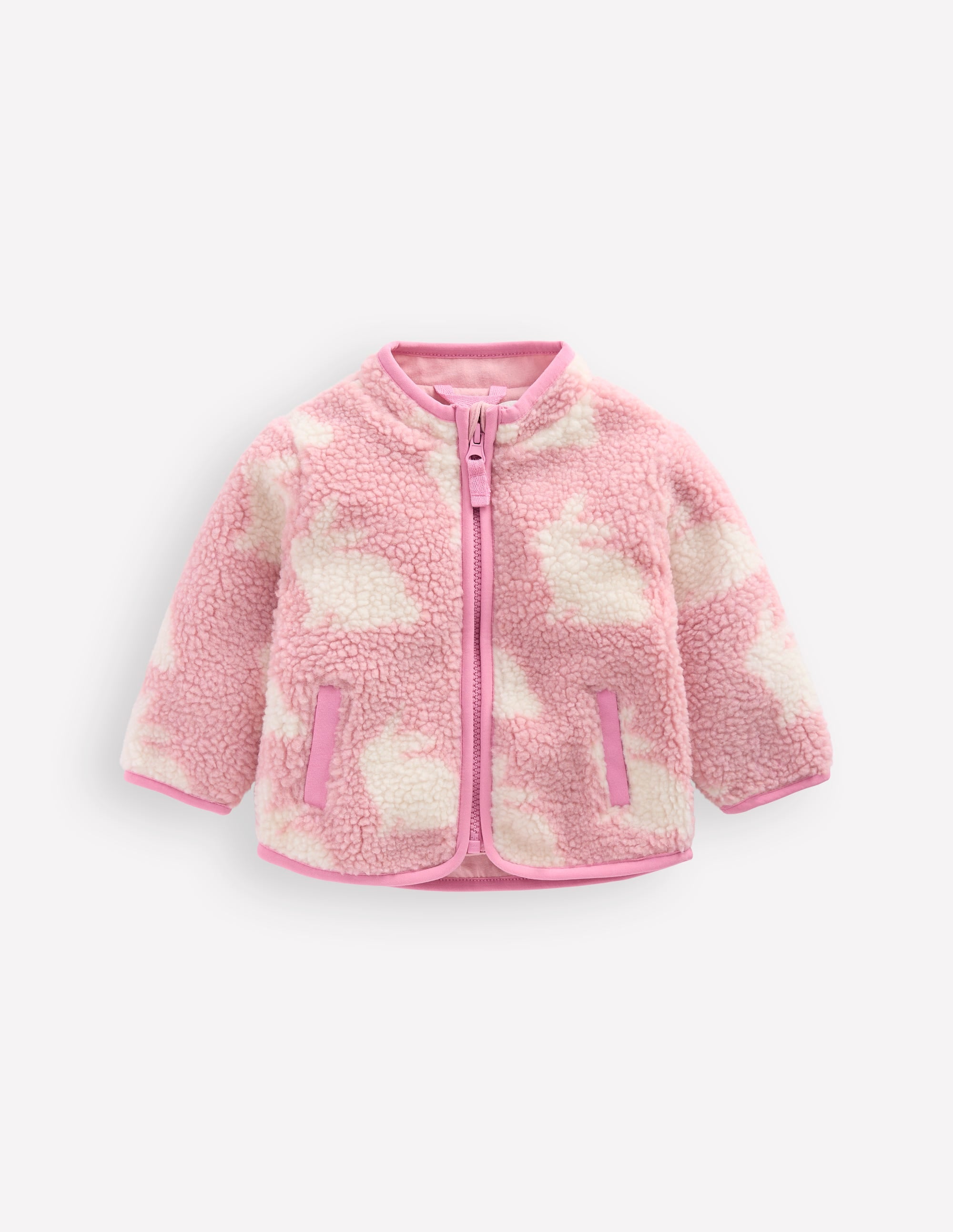Baby Cosy Borg Jacket in Pink | Size 0-3 Months