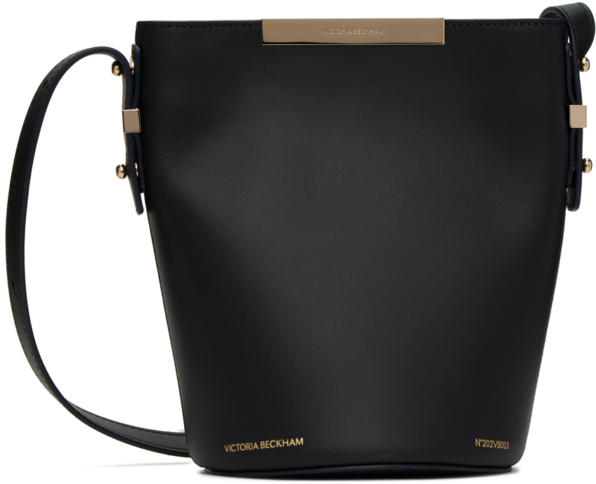 Black mini bucket bag