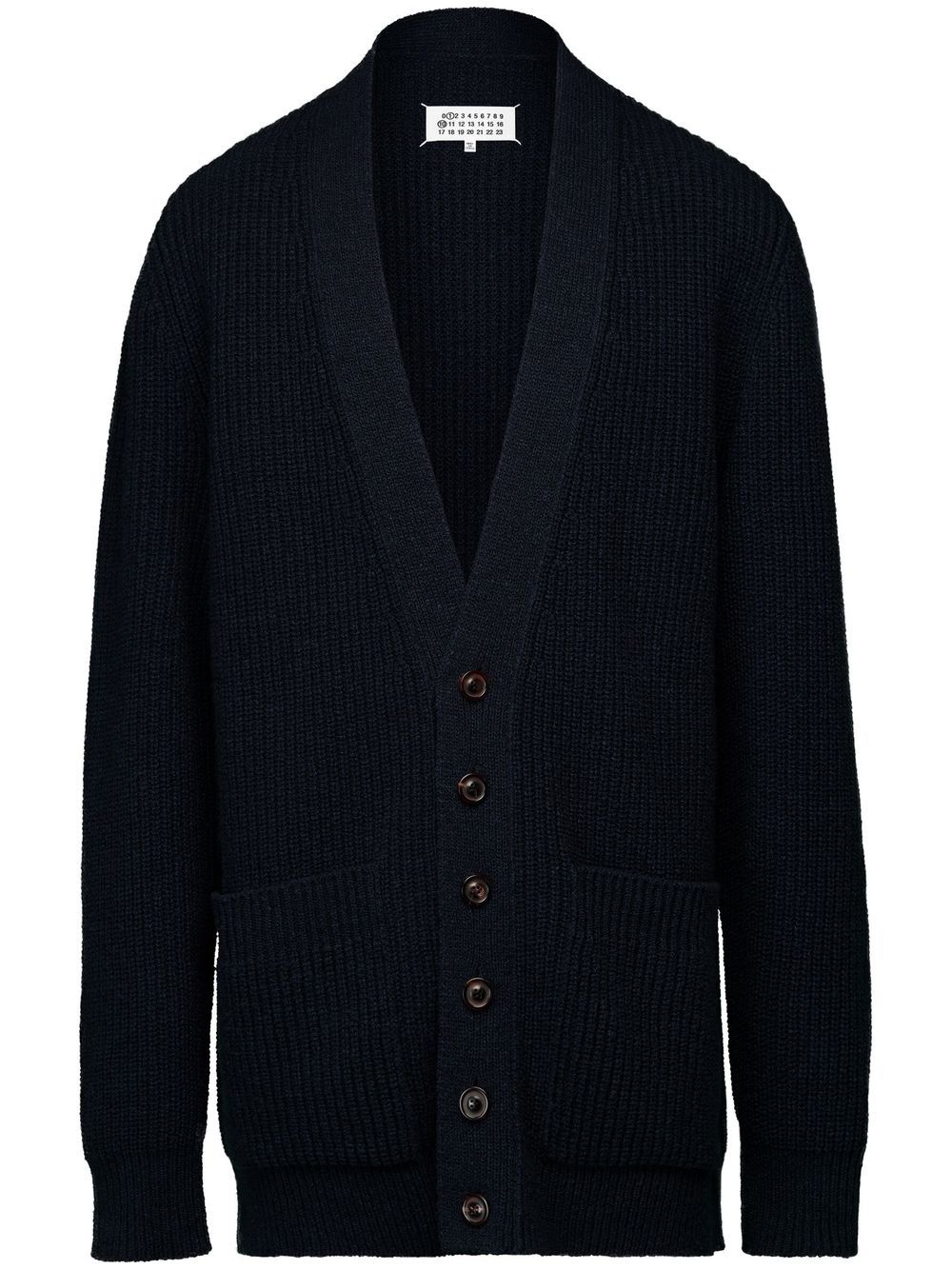 Speckle knit V-neck cardigan - Brown