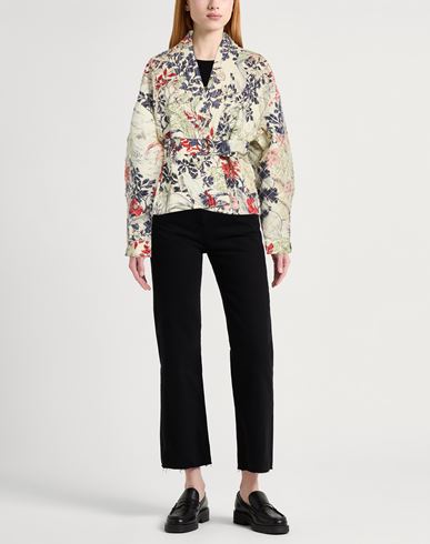 Woman Jacket Ivory Size M/L Organic cotton, Lycra