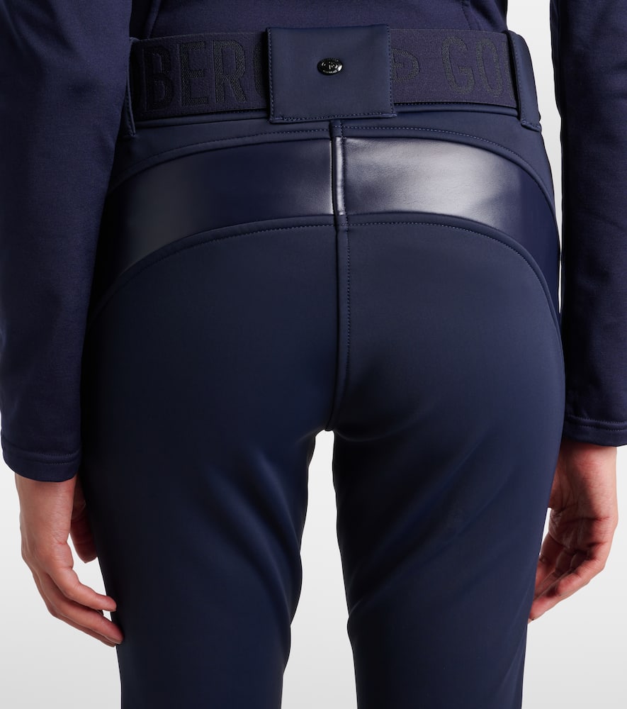Alessia faux leather-trimmed ski pants