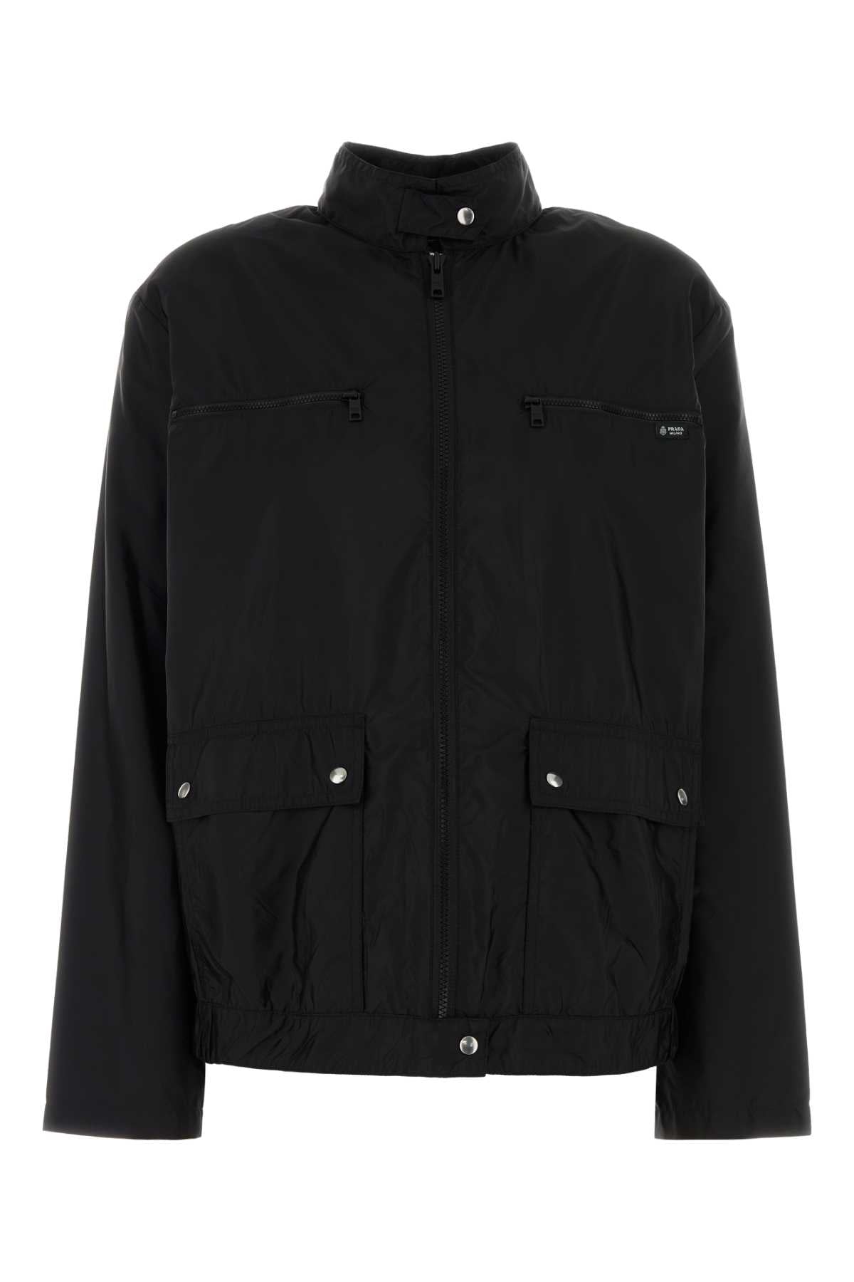 Re-Nylon Windbreaker Jacket — Black