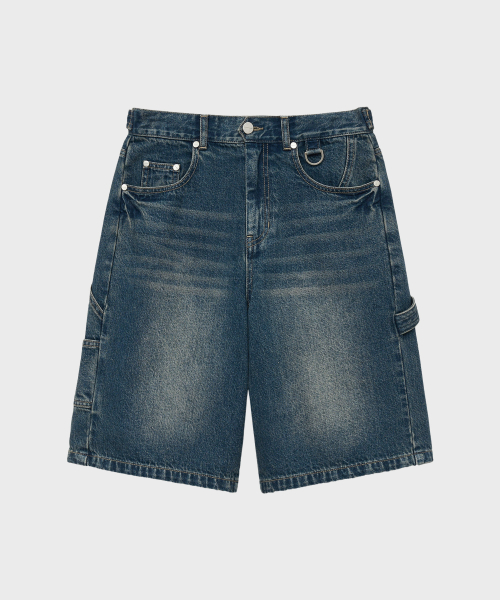CARPENTER DENIM SHORTS BLUE