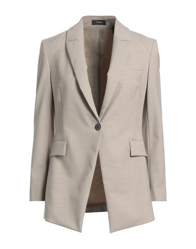 Woman Blazer Khaki Size 00 Wool, Elastane