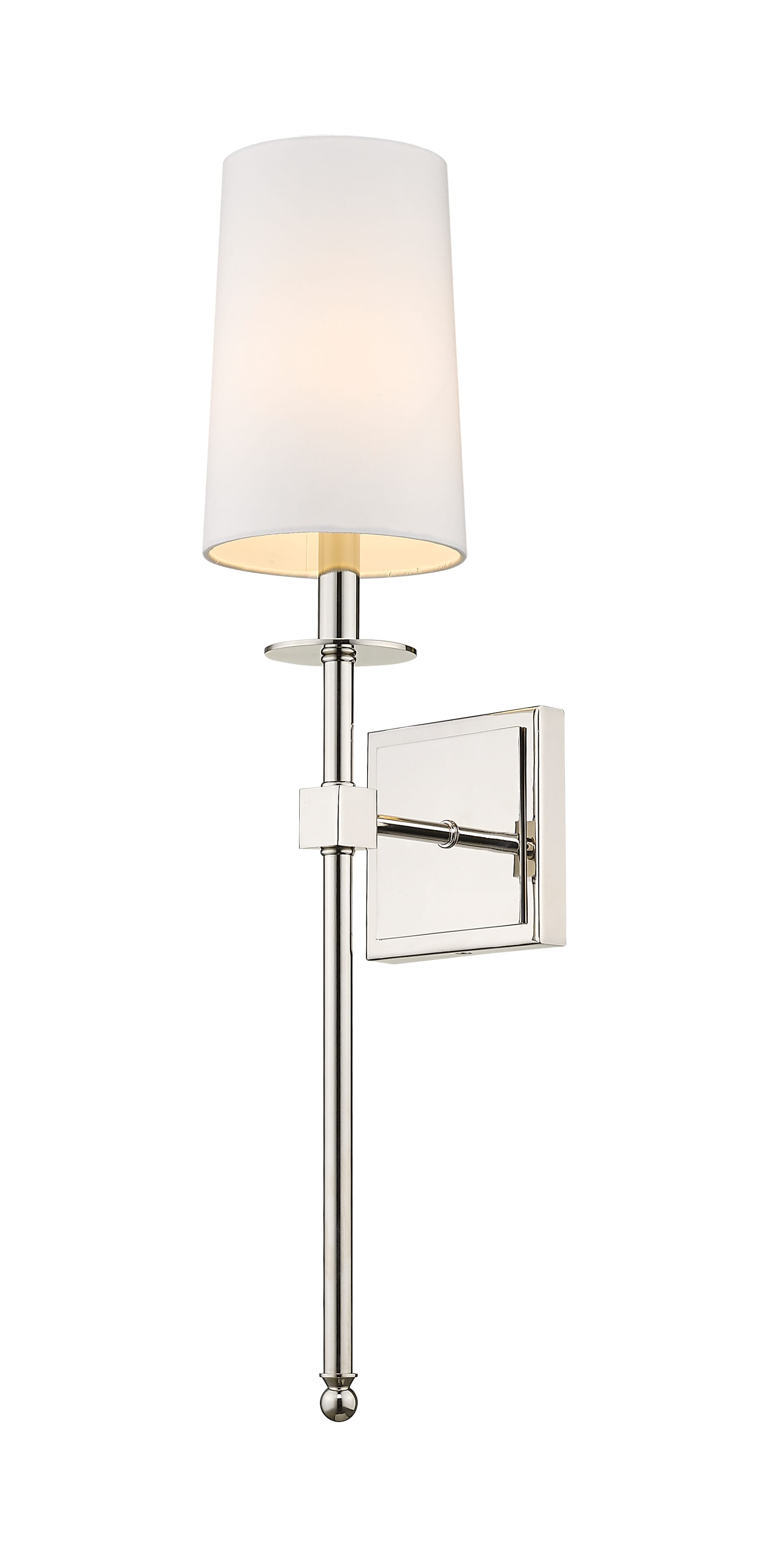 Camila 1-Light Wall Sconce In Polished Nicke