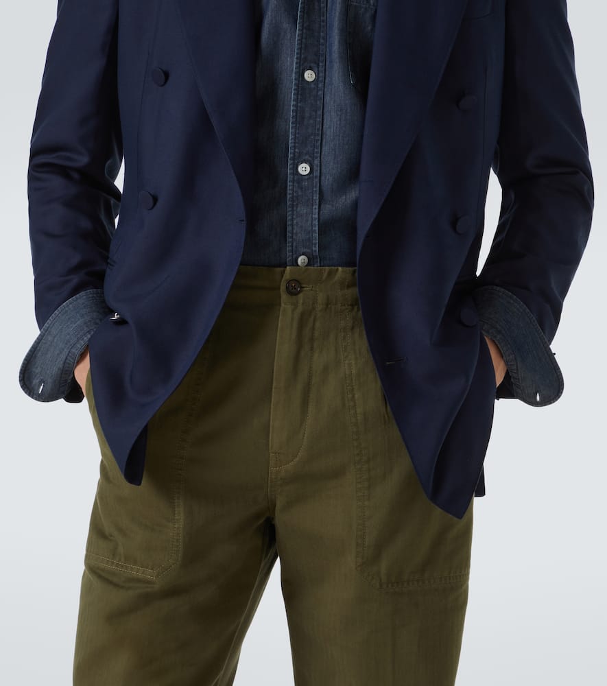 Cotton straight pants