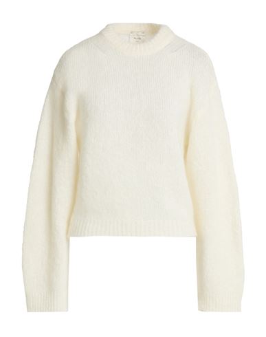 Woman Sweater Cream Size L Mohair wool, Polyamide, Elastane