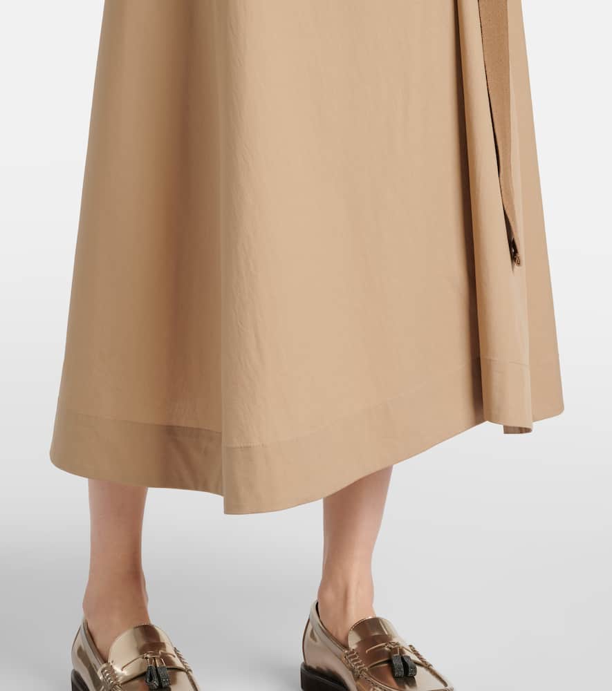 Belted cotton shirt dress