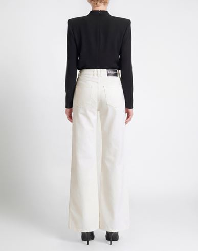 Woman Jeans Cream Size 36 Cotton