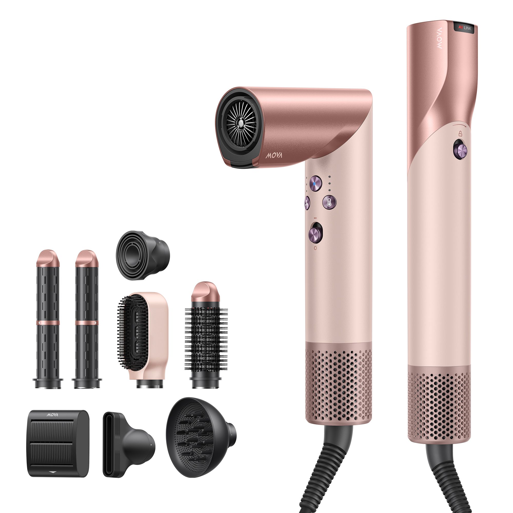 Mova Master 10 Hair Styler With Attachments - Pink