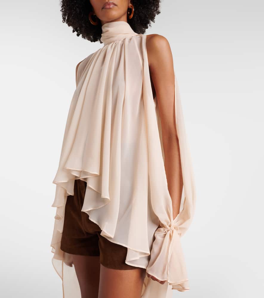Asymmetric georgette blouse