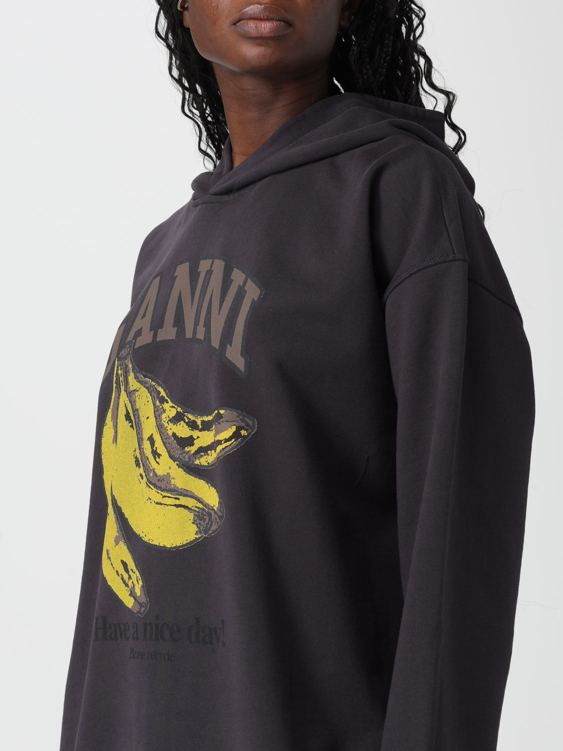 Sweatshirt Woman color Charcoal