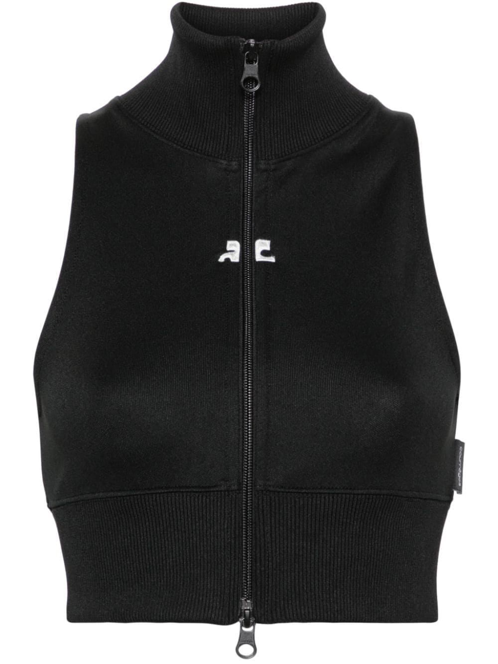 Cropped track vest