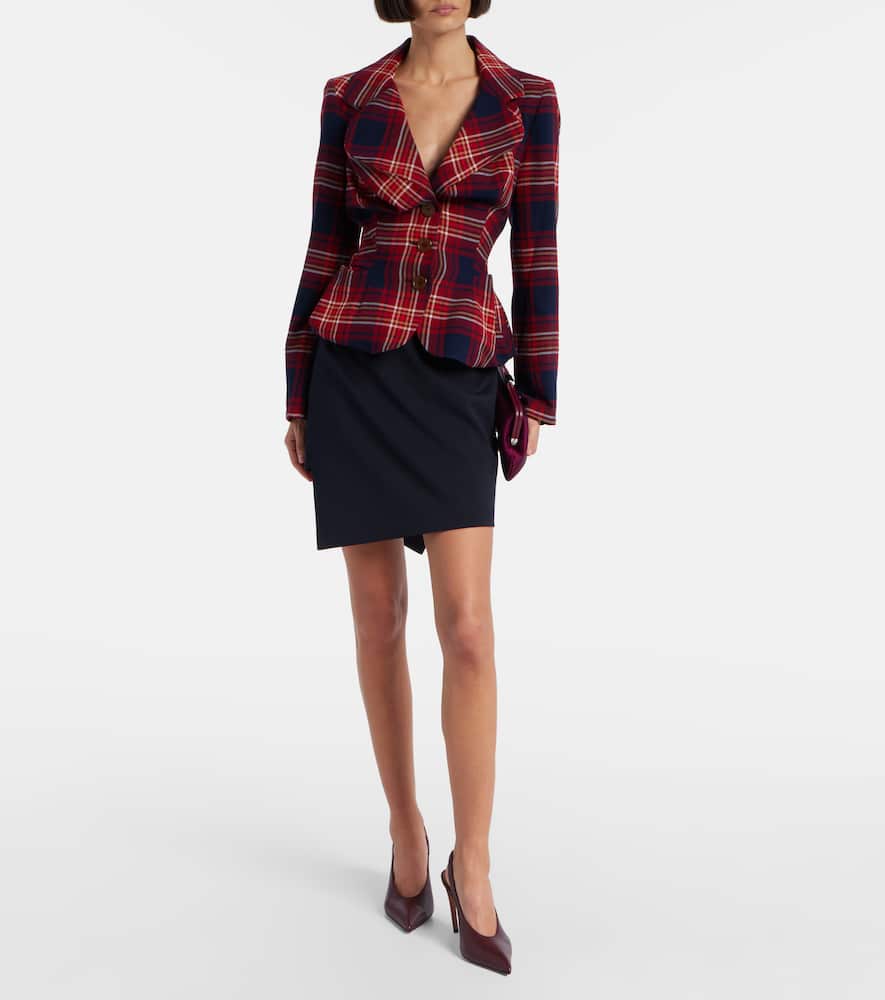 Drunken tartan blazer