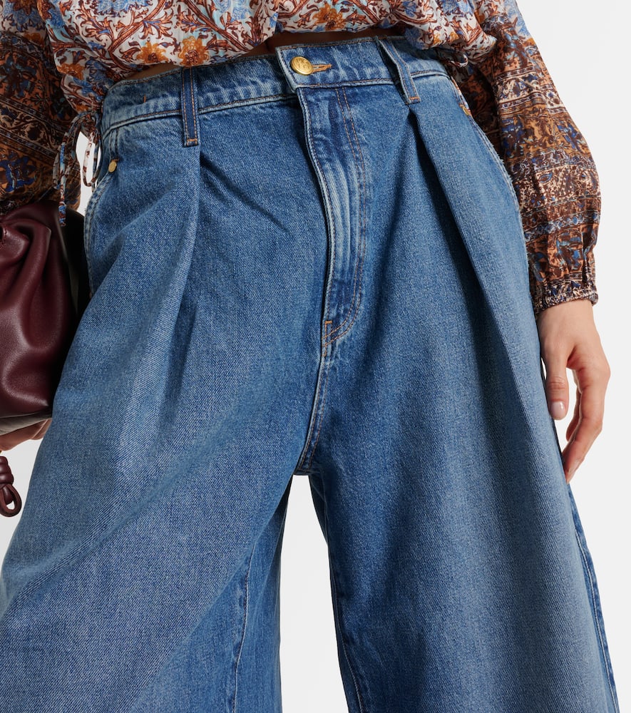 April pleated wide-leg jeans