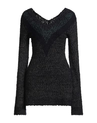 Woman Mini dress Midnight blue Size M Mohair wool, Wool, Cotton, Nylon