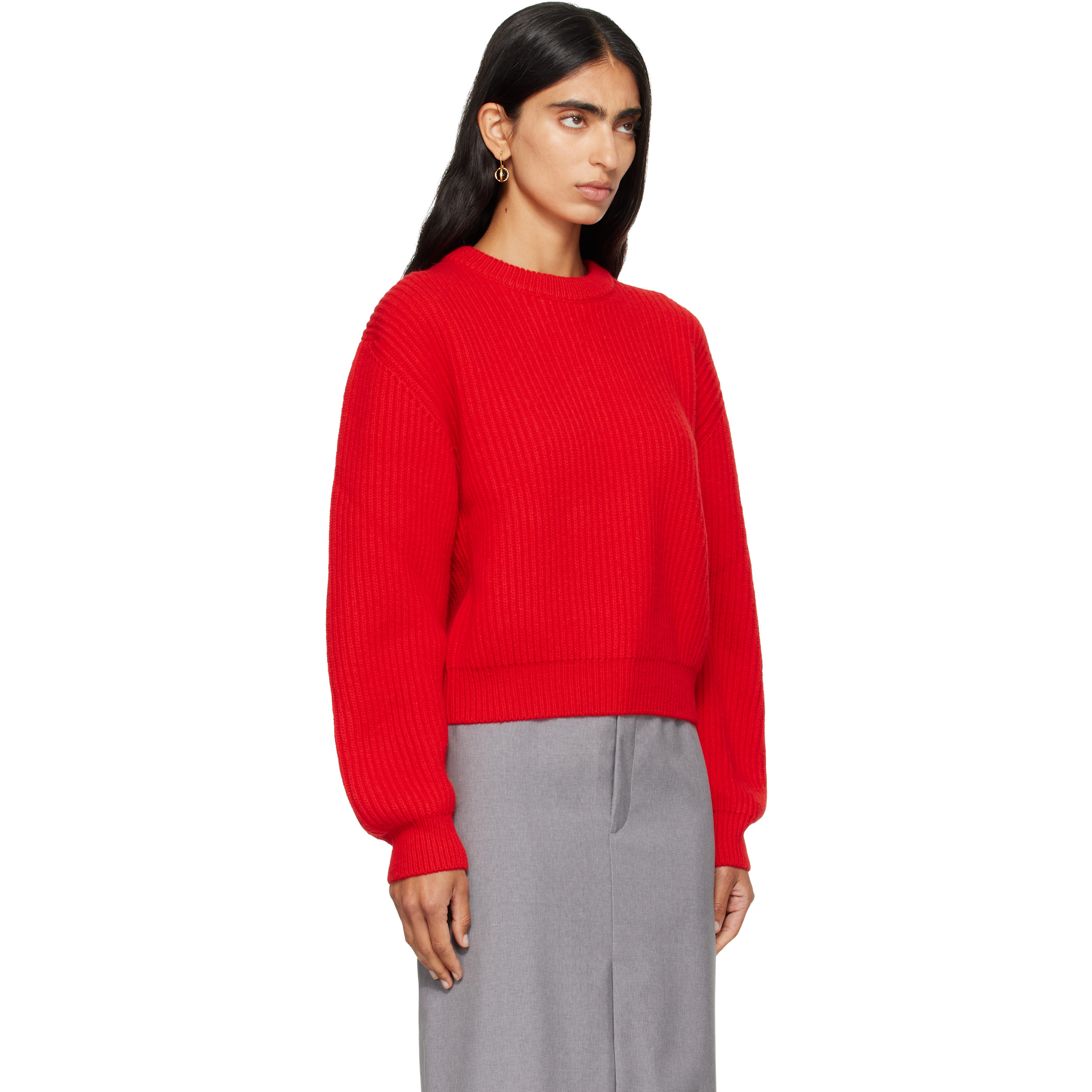 Red Wool Crew-Neck Sweater