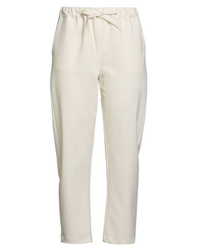 Woman Pants Ivory Size 6 Polyester, Viscose, Elastane