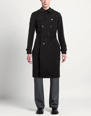 Man Overcoat & Trench Coat Charcoal Size 42 Cotton, Polyester, Polyamide