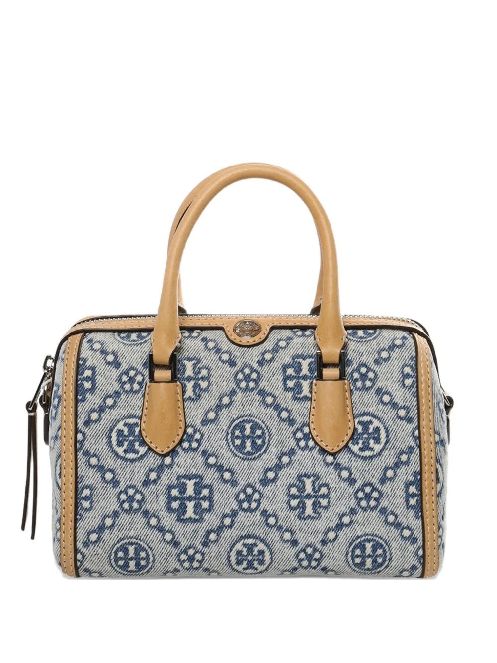 T Monogram Denim Petite Barrel Bag