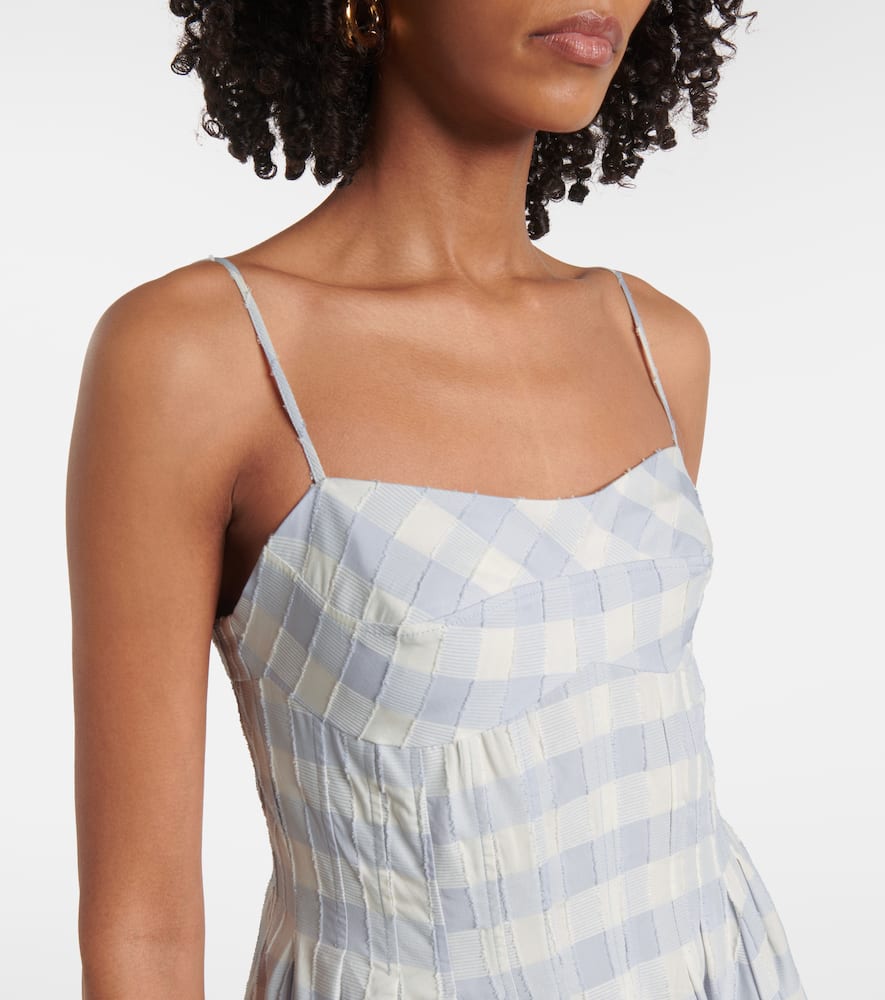Kittiya gingham cotton midi dress