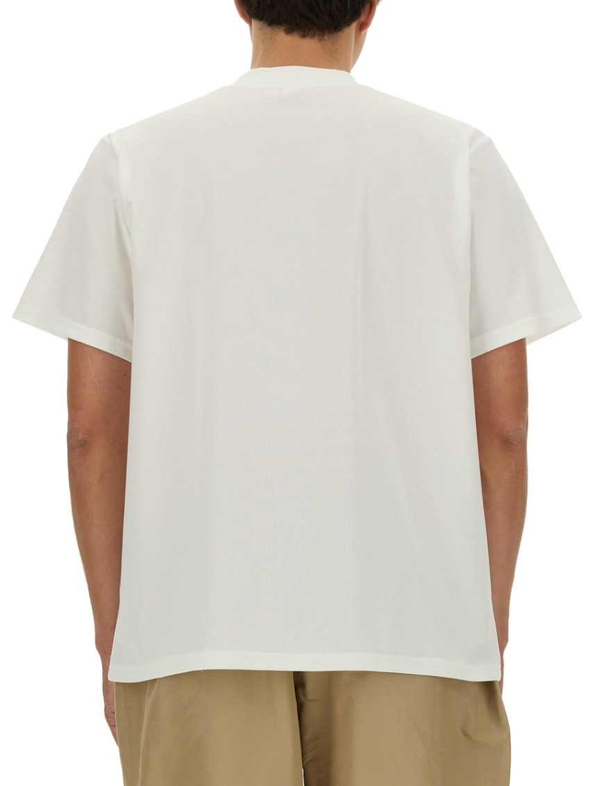 White Mock Collar T-Shirt