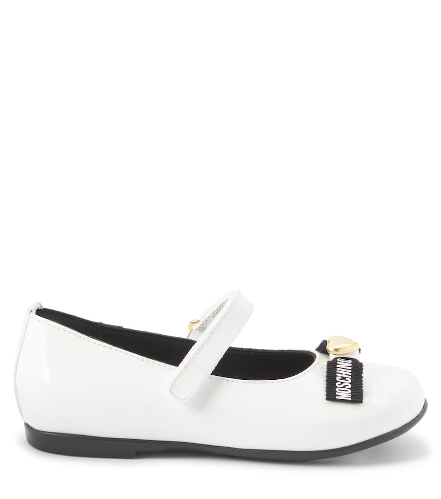 Moschino Kids Patent leather ballet flats
