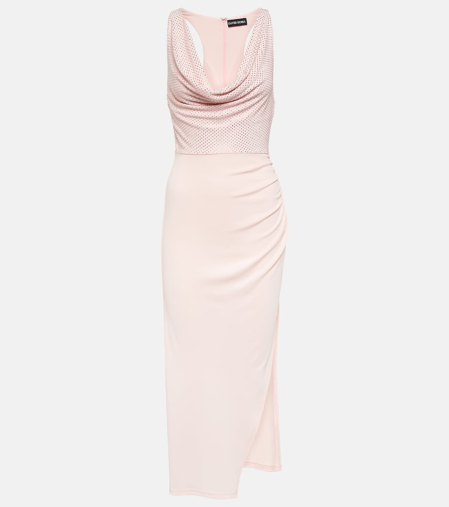 Crystal-embellished midi dress