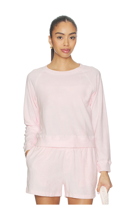 Bobi Raglan Pullover in Pink. L. Also in M, S