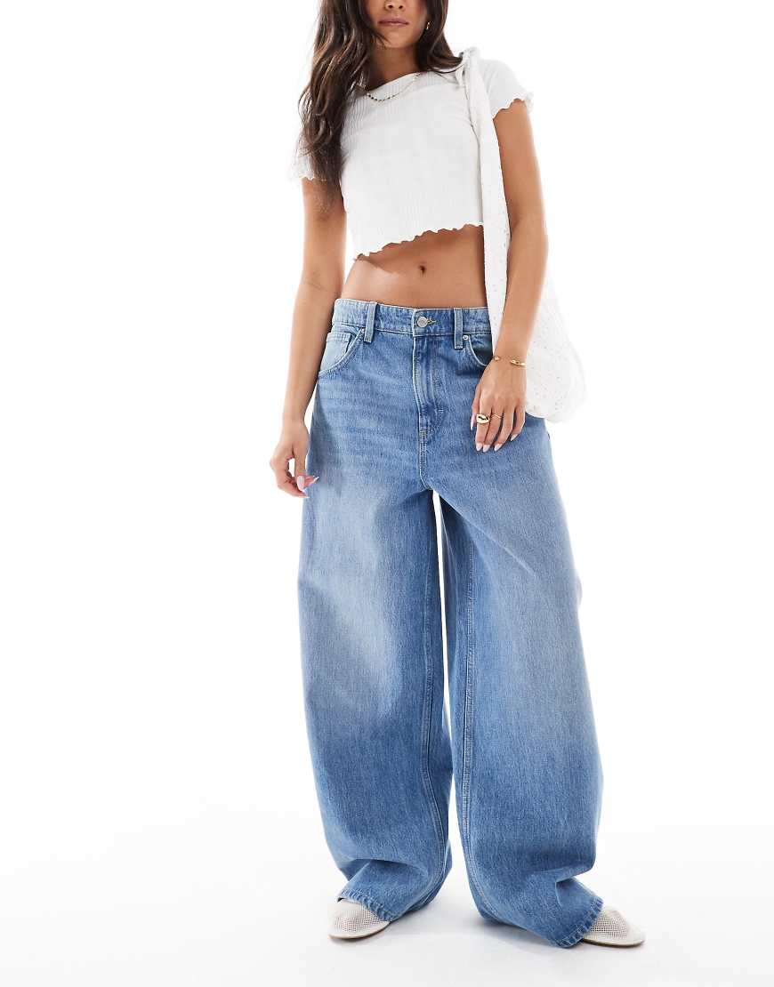Super baggy boyfriend jean in tidal blue