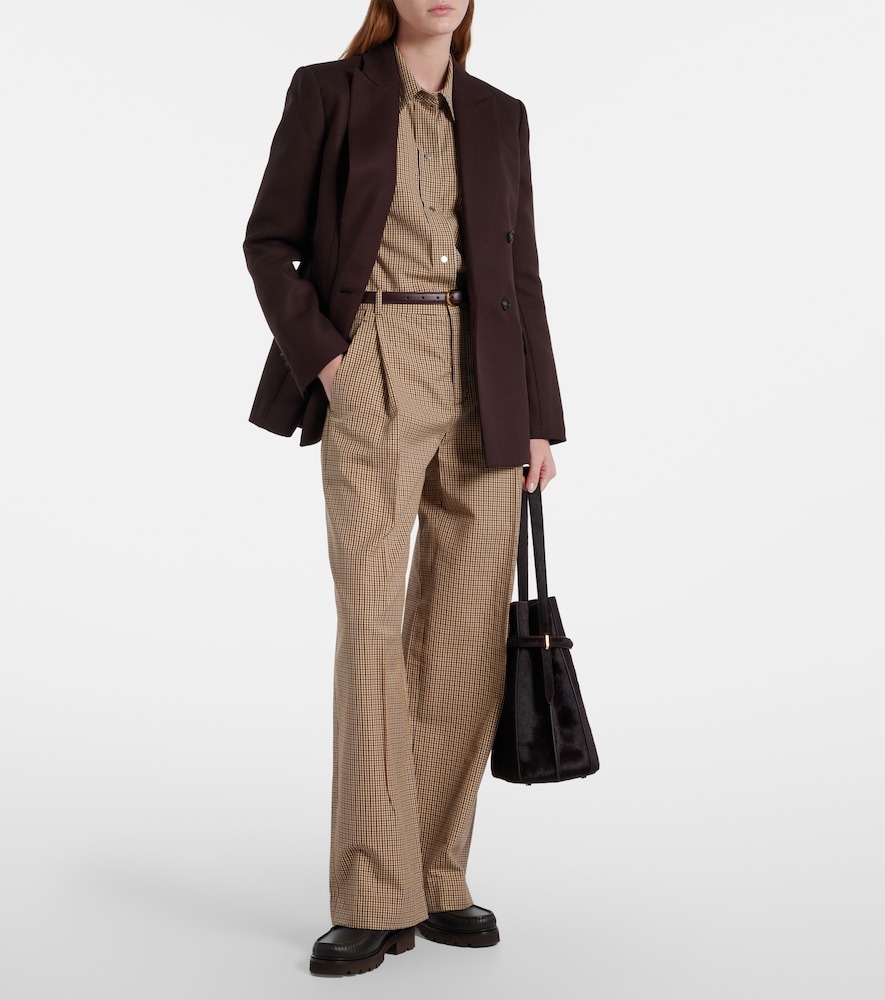 Camille cotton-blend wide-leg pants