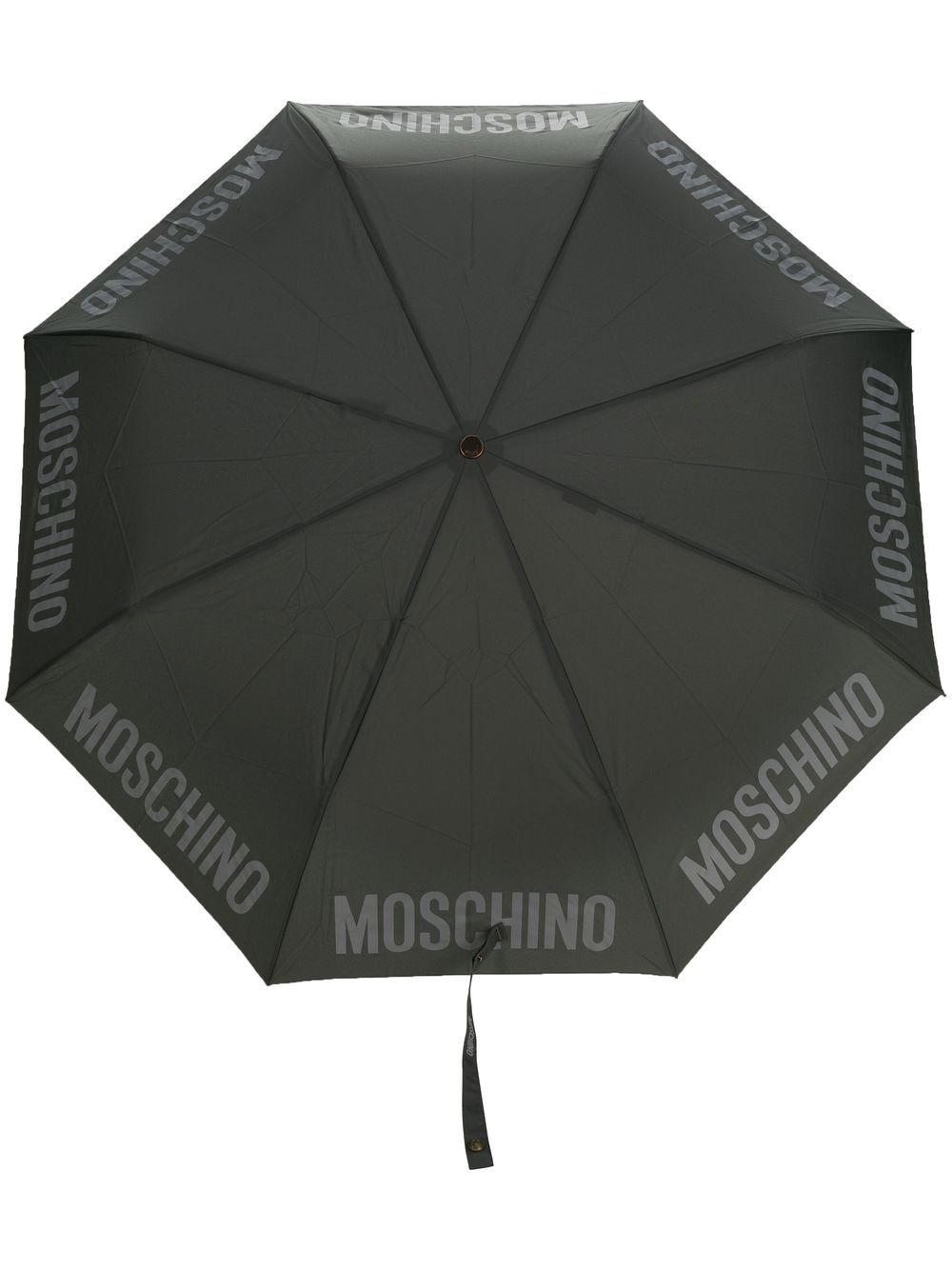 Logo-print compact umbrella - Grey