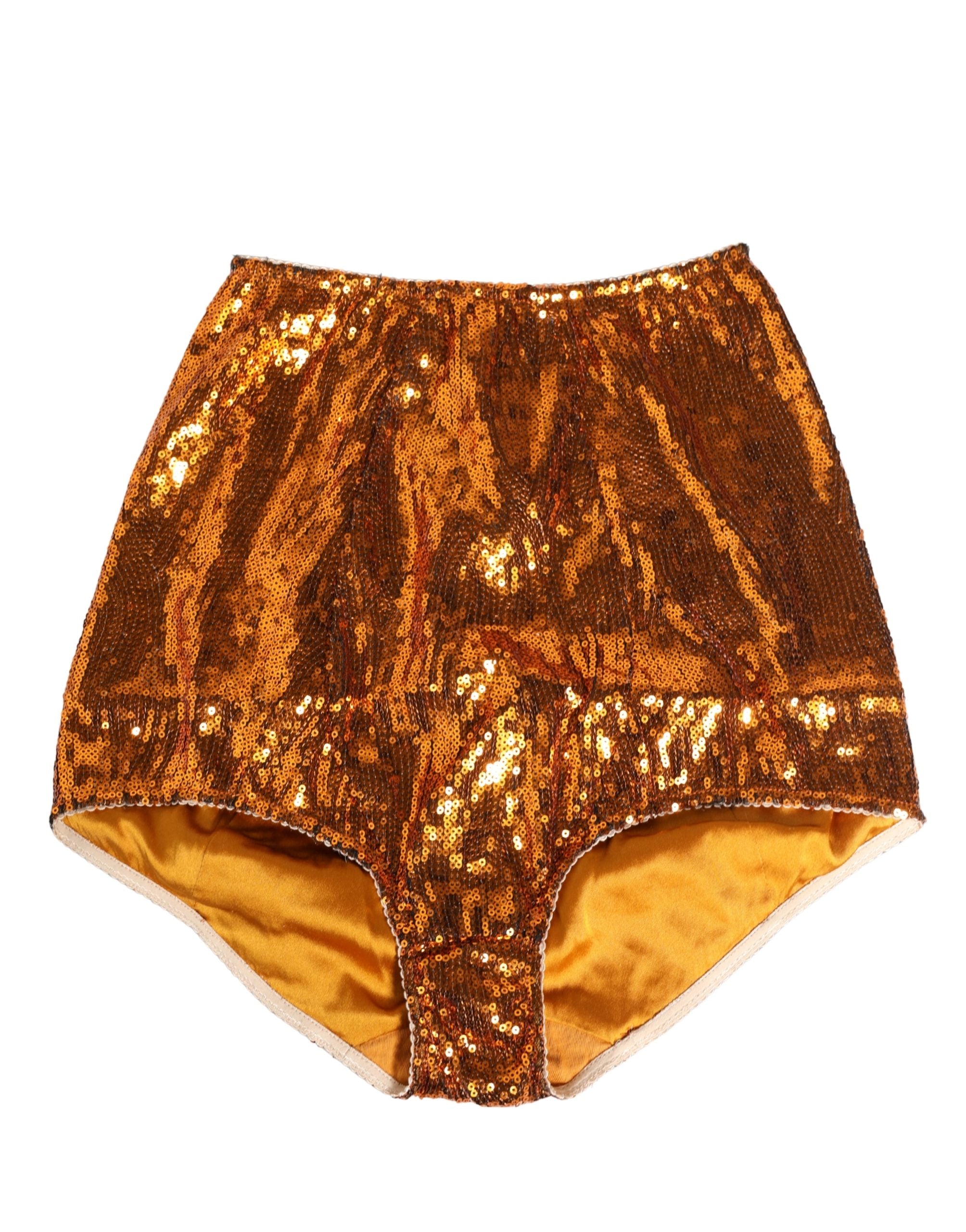 Sequin-Embellished Bodysuit — Orange