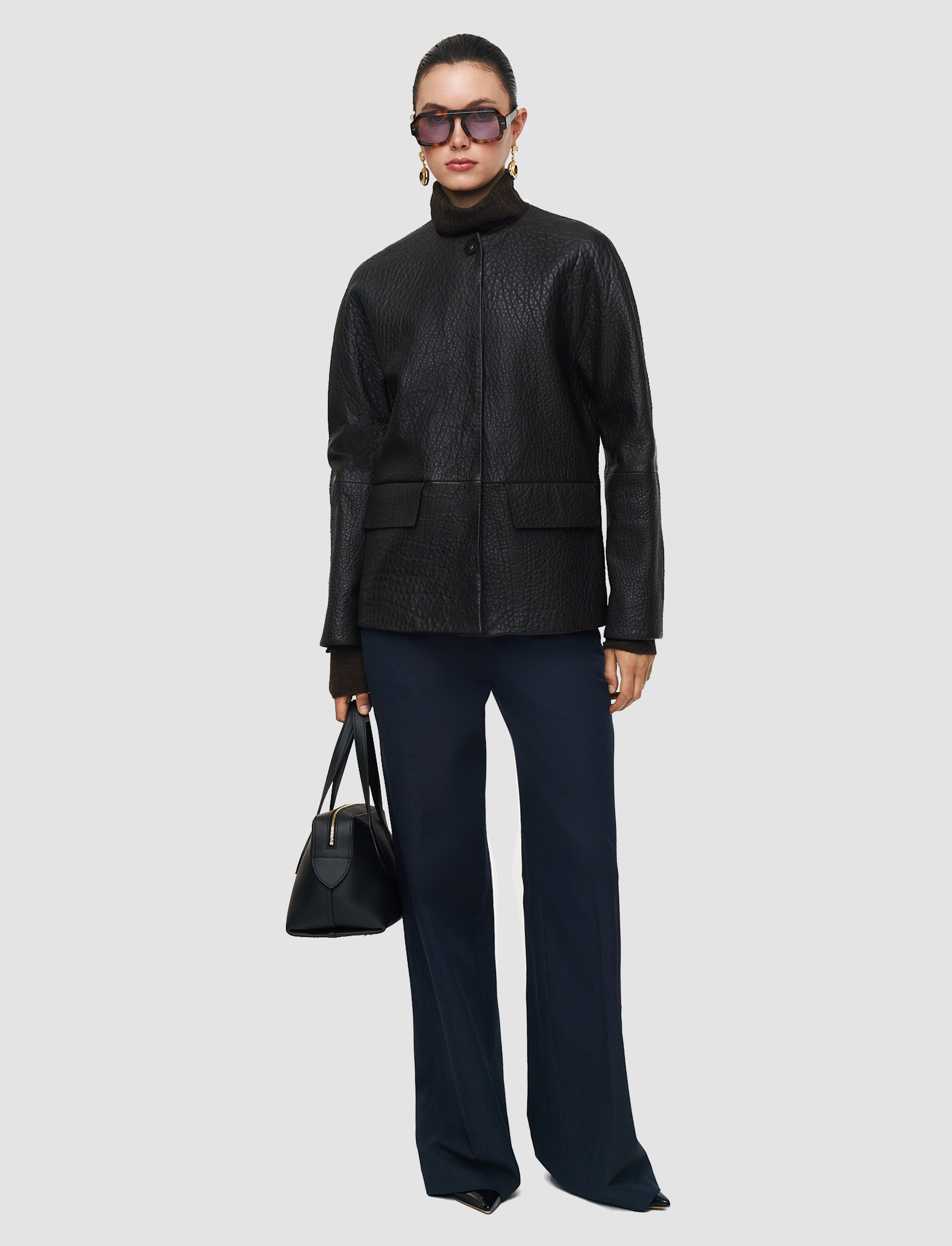Barbs Pebble Leather Jacket - 38