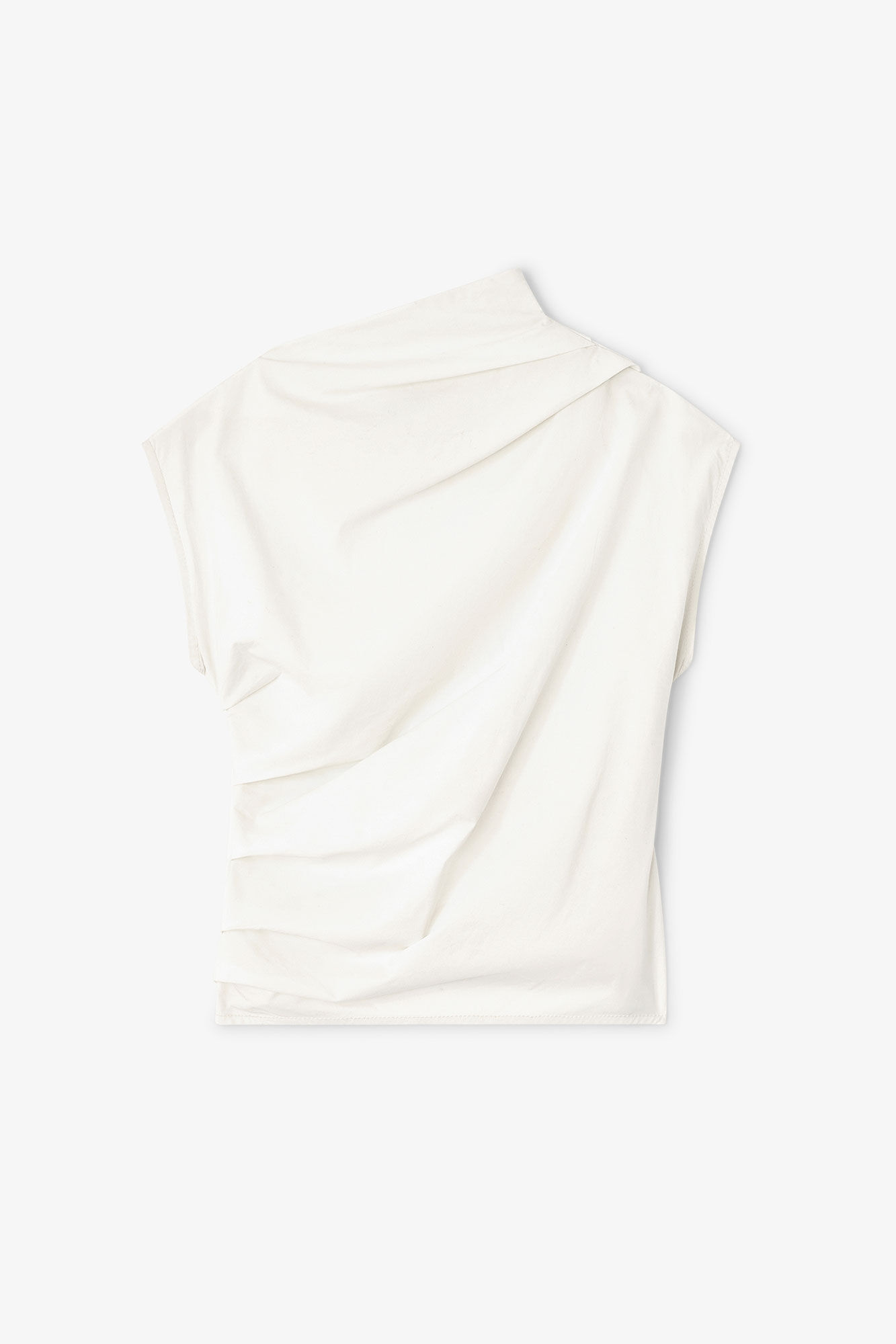 White Ivory Ruched Top